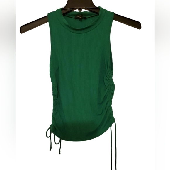 Ambiance Ribbed Tank Top Green S - Picture 2 of 5